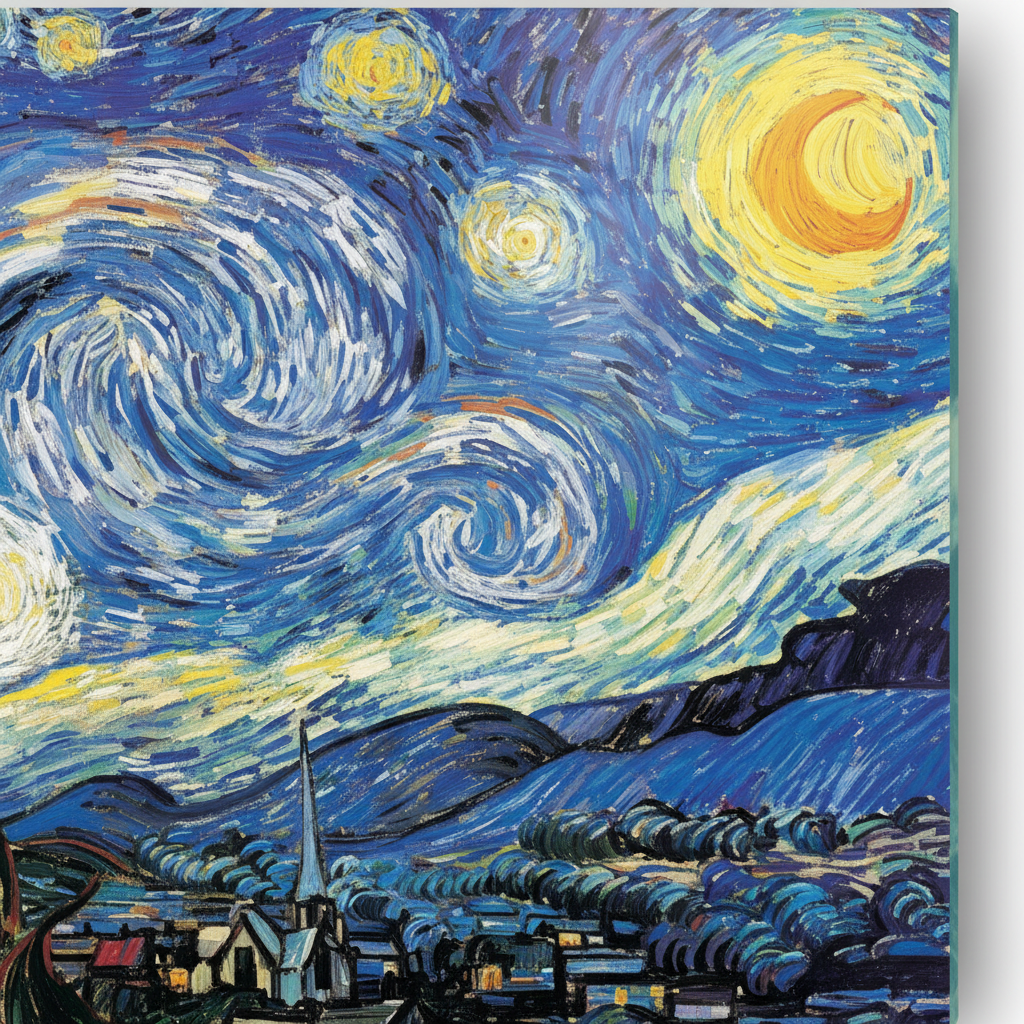 Homage to Van Gogh - Starry Night - cm 70x50 - Pannello Acrilico