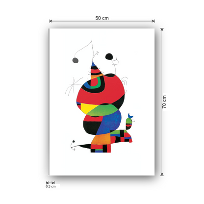 Homage to Mirò - Picasso cm 50x70 - misure
