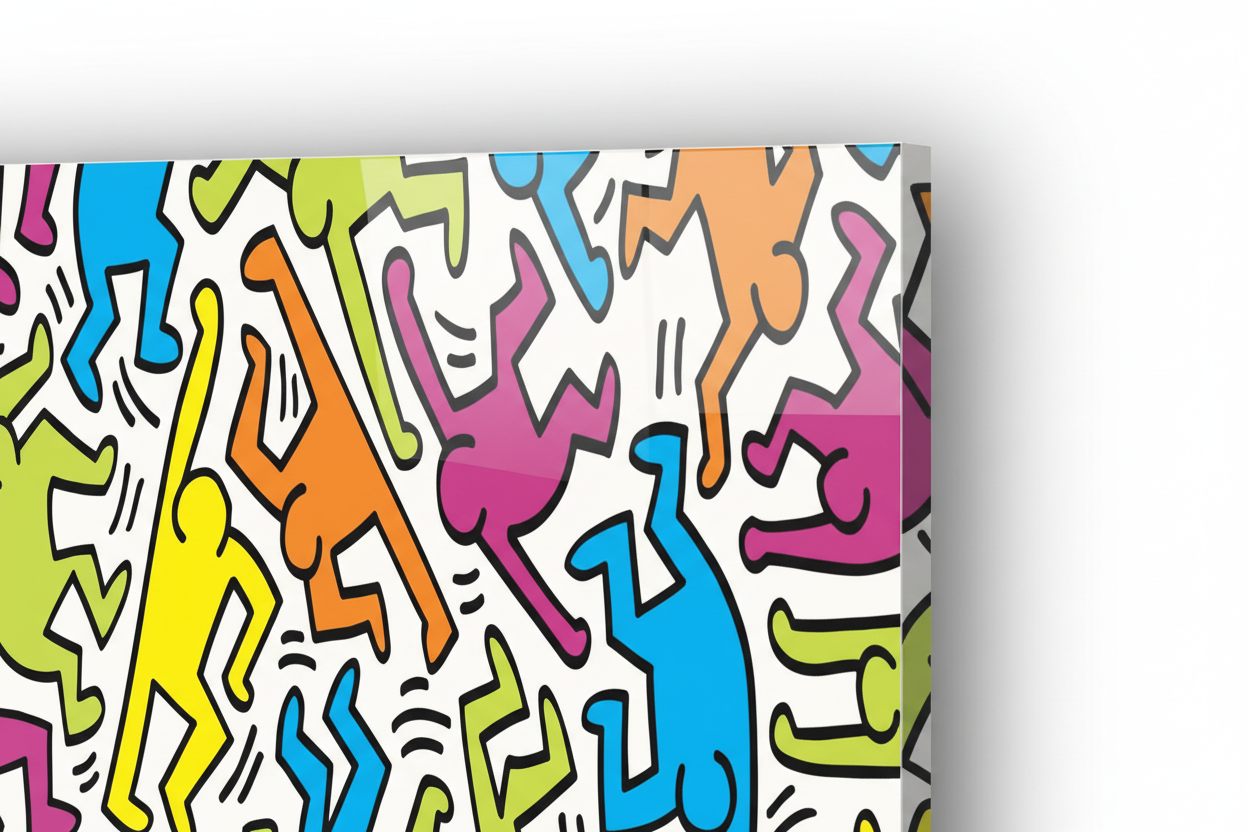 Homage to Haring - Untitled 1983 - cm 100x50 - Pannello Acrilico