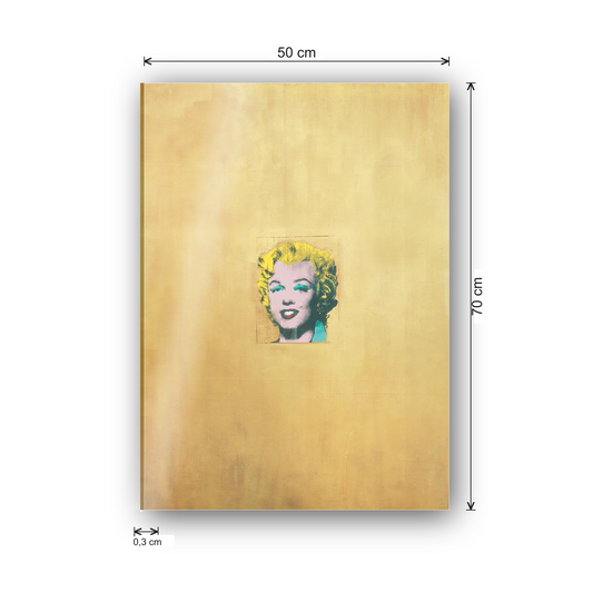 Homage to Warhol - Golden Marilyn Monroe, 1962 cm 50x70 - misure