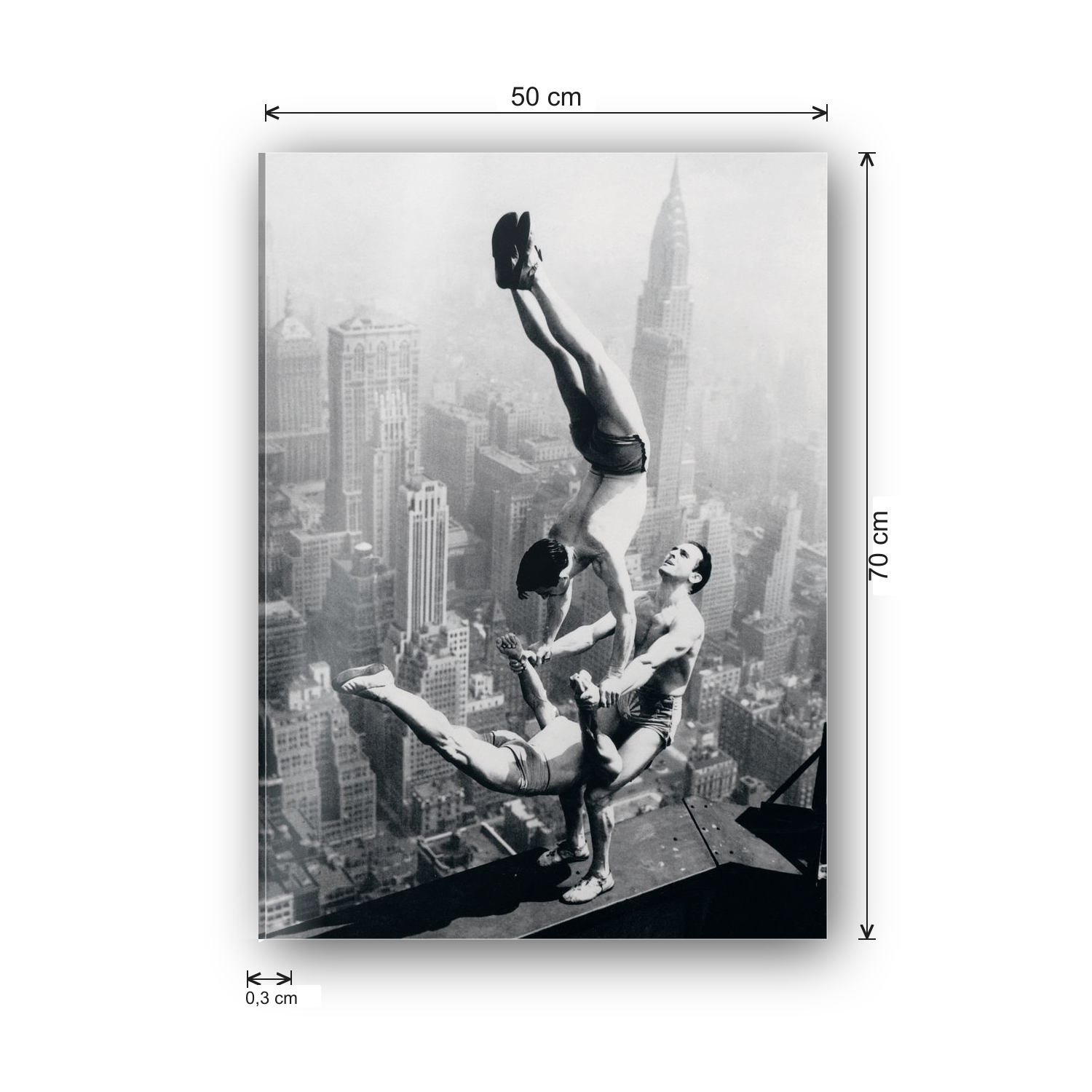 Acrobats at the Empire State Building cm 50x70 - misure