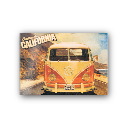 Greetings from California VW Camper van cm 70x50