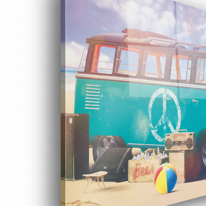 Freedom VW Camper van - cm 70x50 - Pannello Acrilico