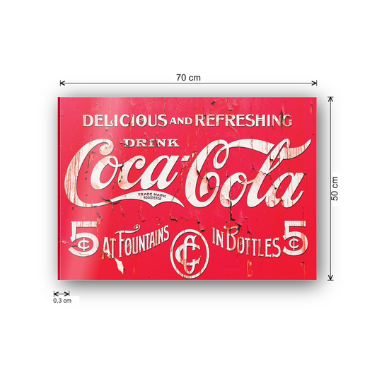 Homage to Delicious & refreshing Coke cm 70x50 - misure
