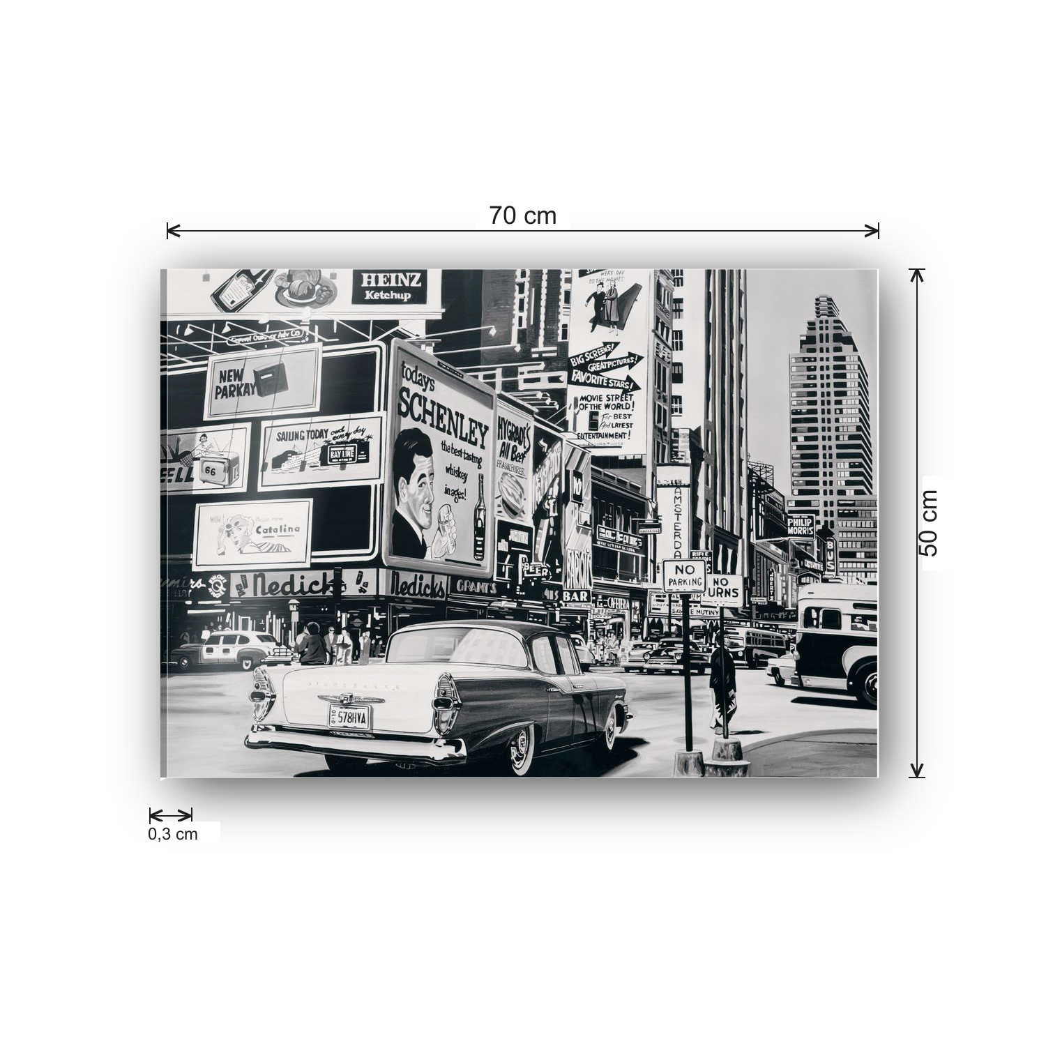 Advertising in the City cm 70x50 - misure