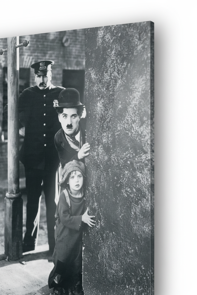 Charlie Chaplin - cm 50x70 - Pannello Acrilico