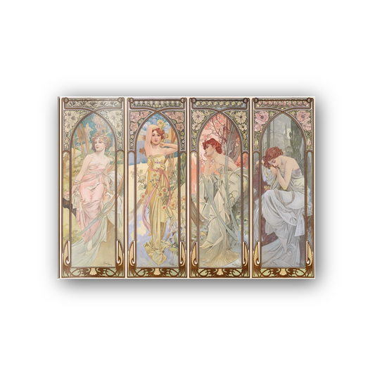 Homage to Mucha - Time of the day cm 70x50