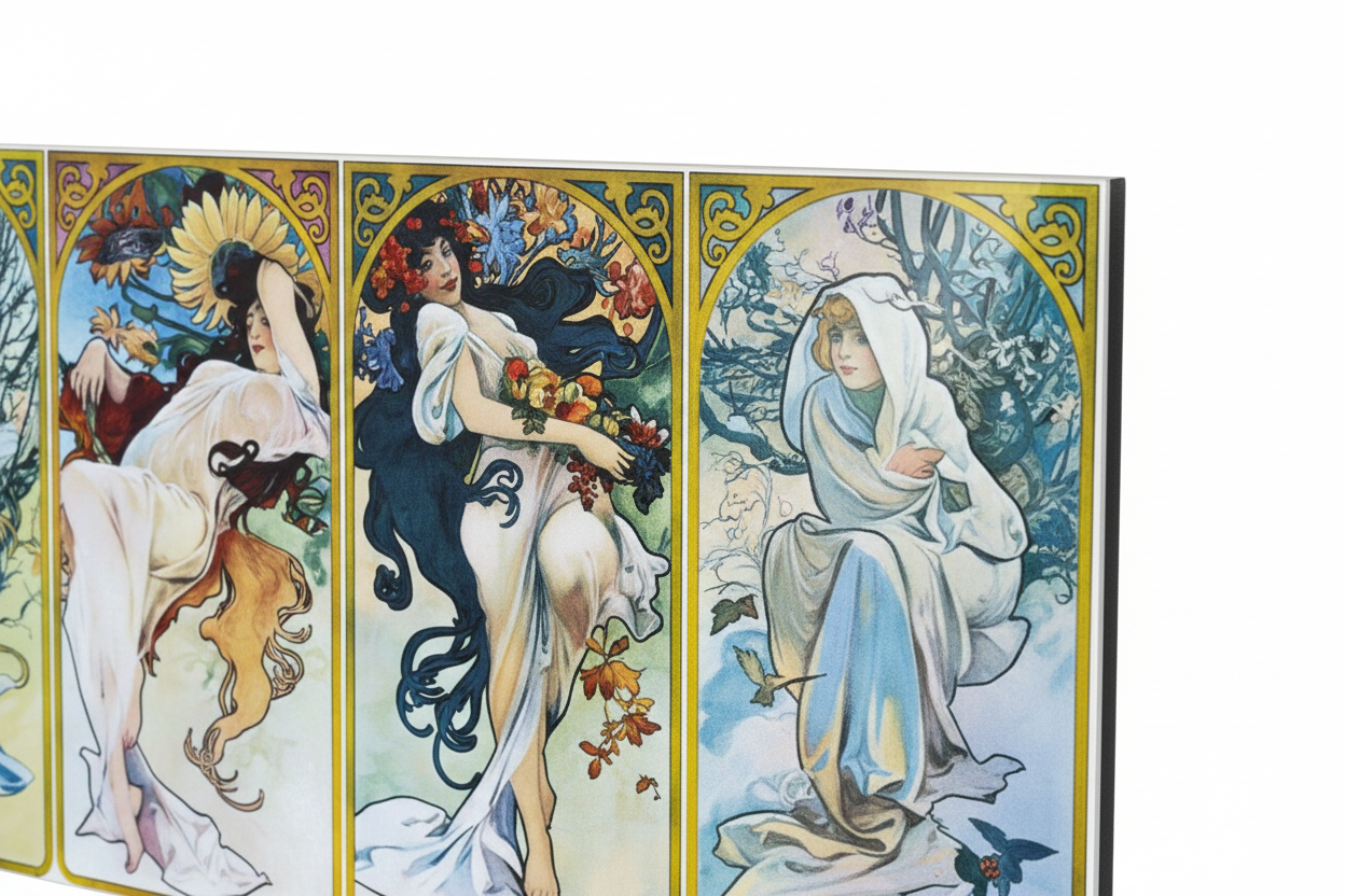 Homage to Mucha - Les saisons 1897 - cm 100x50 - Pannello Acrilico