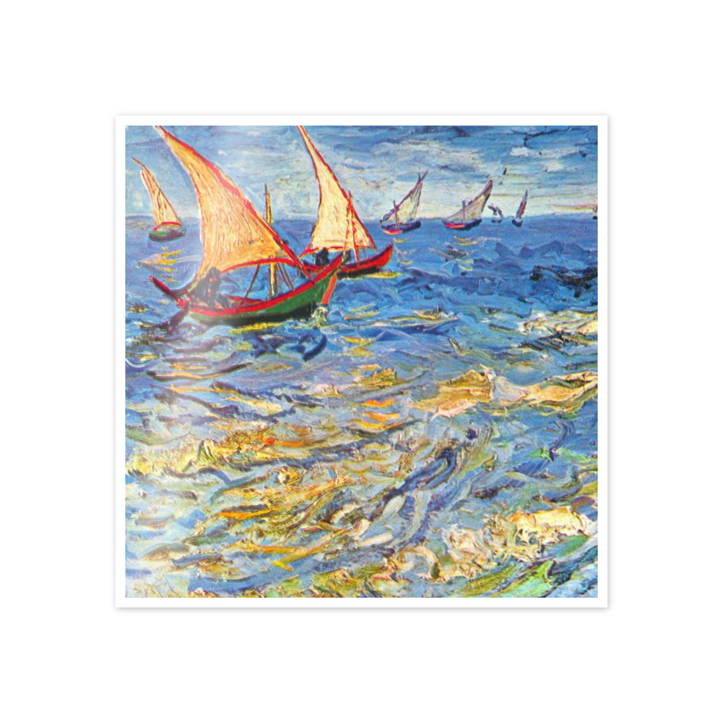 Homage to Van Gogh - The sea at Saintes-Maries cm 50x50