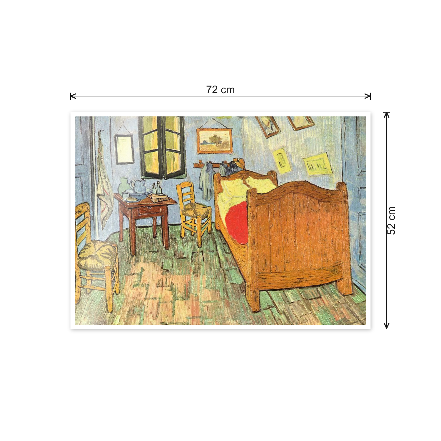 Homage to Van Gogh - Van Gogh's Bedroom cm 70x50 - misure
