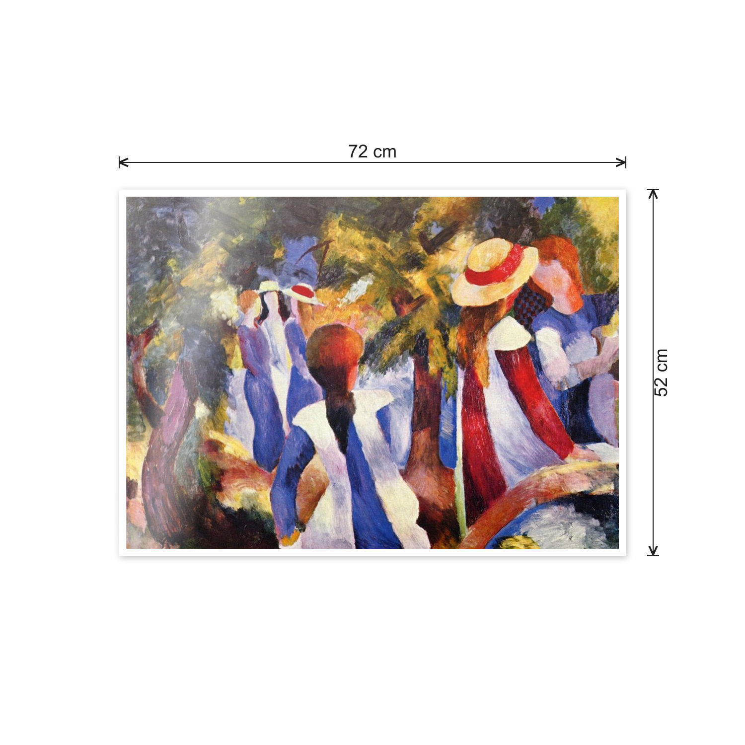 Homage to Macke - Girls in the Open cm 70x50 - misure