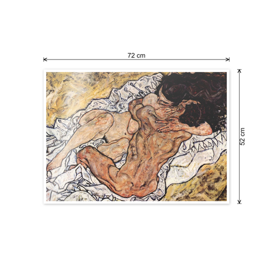 Homage to Schiele - The Embrace cm 70x50 - misure