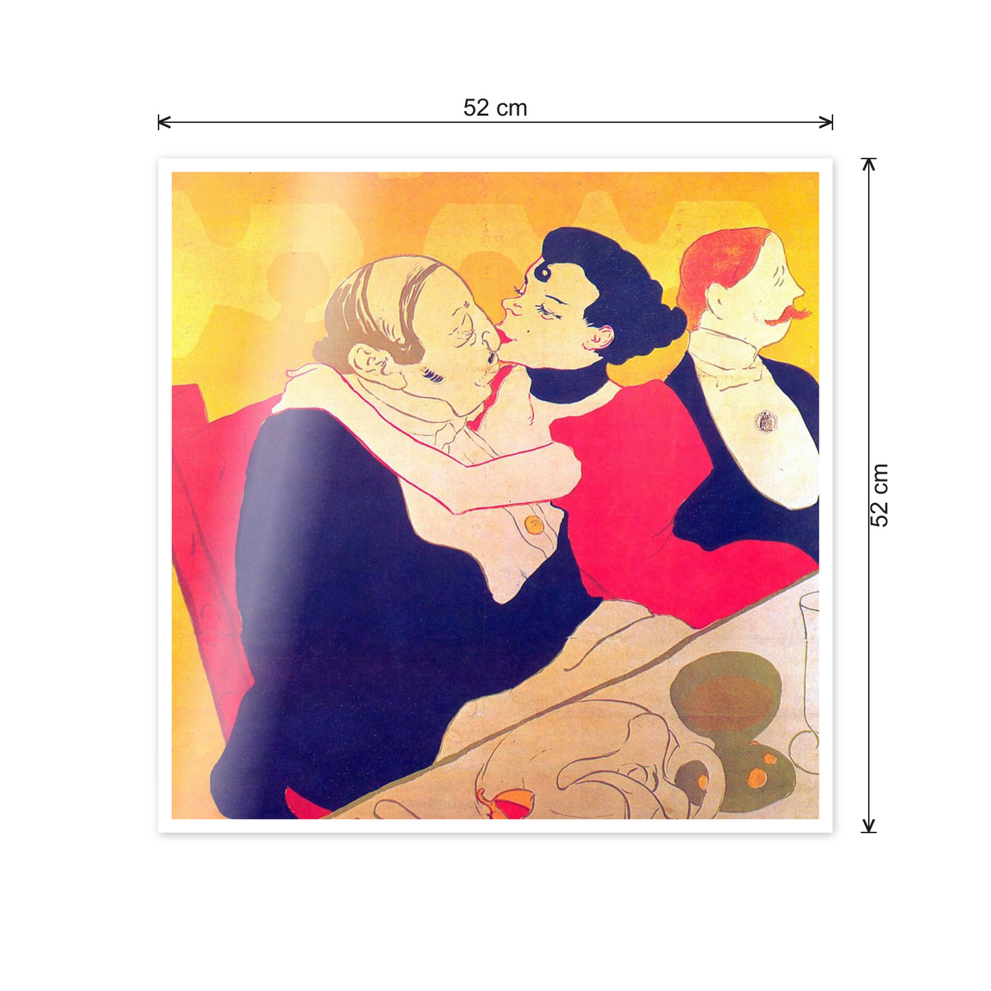 Homage to Toulouse-Lautrec - Rene de Joie cm 50x50 - misure