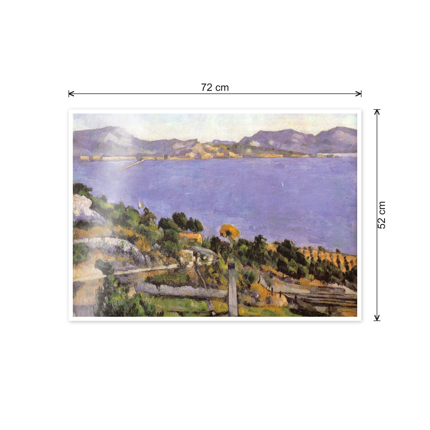 Homage to Cézanne - L'Estaque vue du golfe de Marseille 1878 cm 70x50 - misure