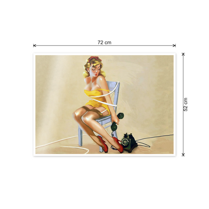 Pin Up at phopne cm 70x50 - misure