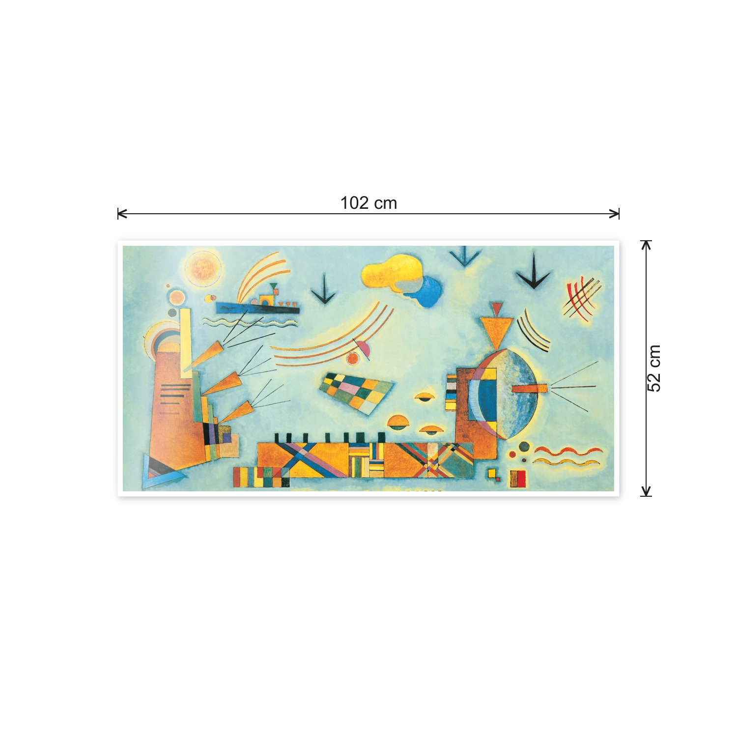 Homage to Kandinsky - Sweet event cm 100x50 - misure