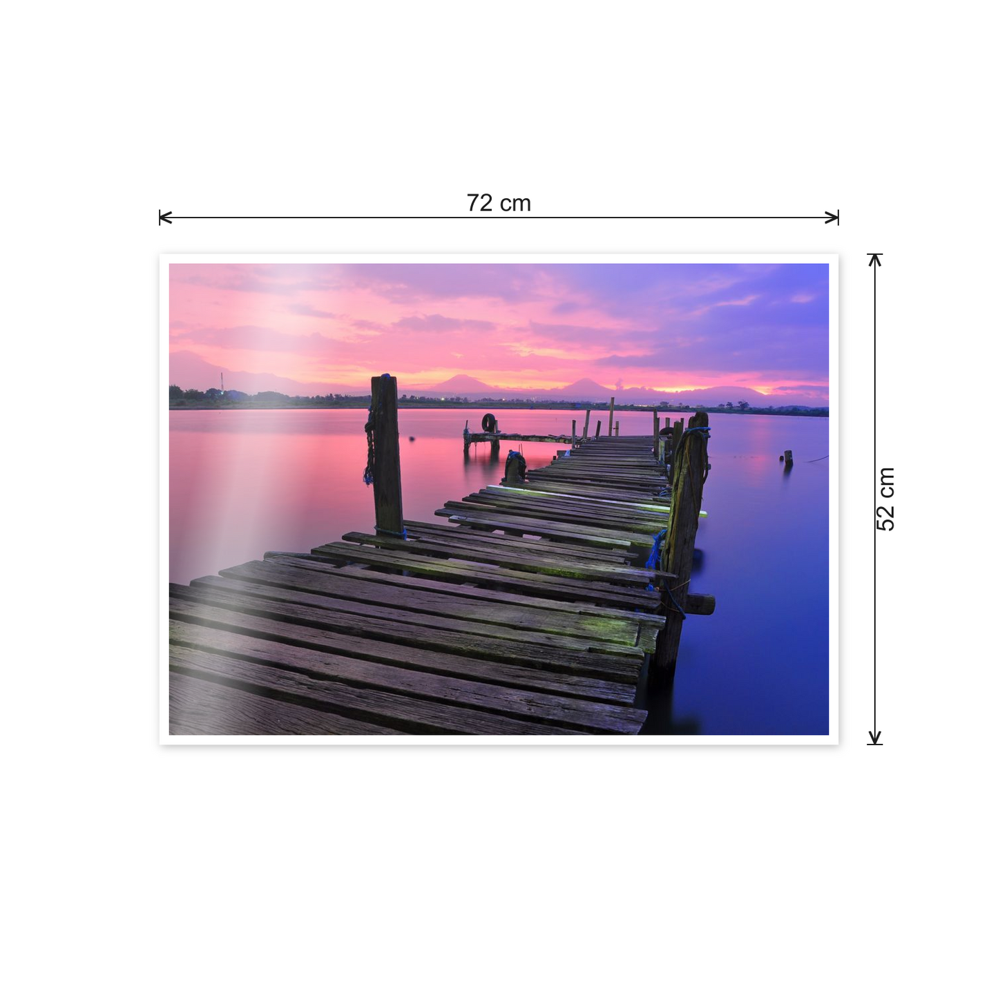 Bridge on lake cm 70x50 - misure