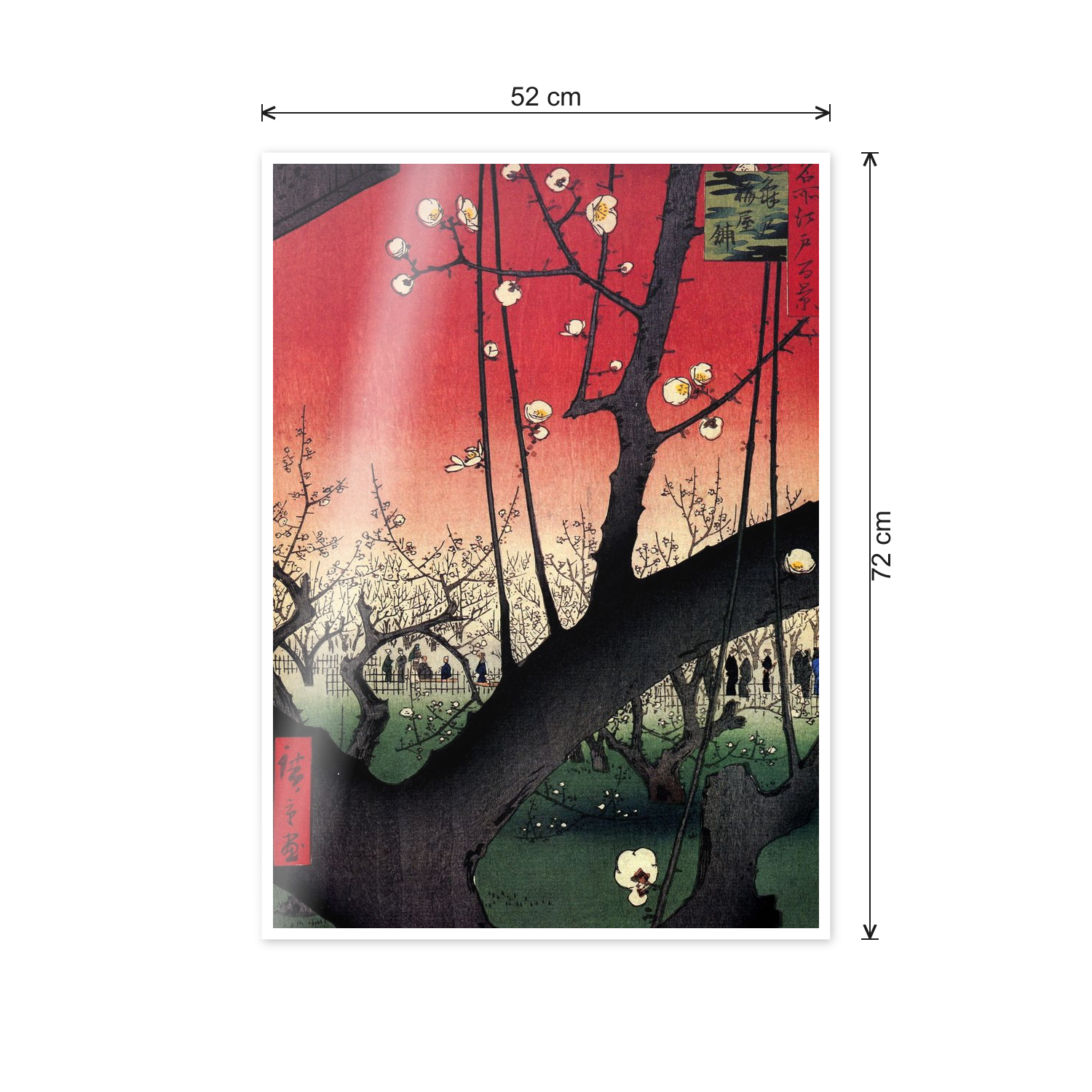 Homage to Hiroshige - Plum estate, Kameido cm 50x70 - misure