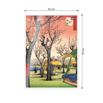 Homage to Hiroshige - Plum Garden, Kamata cm 50x70 - misure