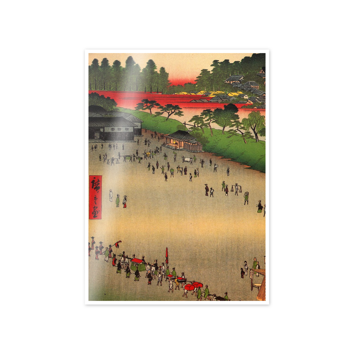 Homage to Hiroshige - Yatsukoji, inside Sujikai Gate cm 50x70