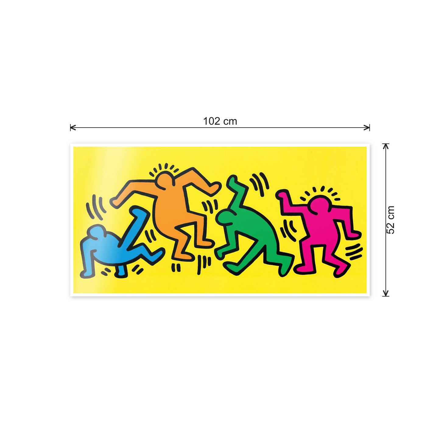 Homage to Haring cm 100x50 - misure