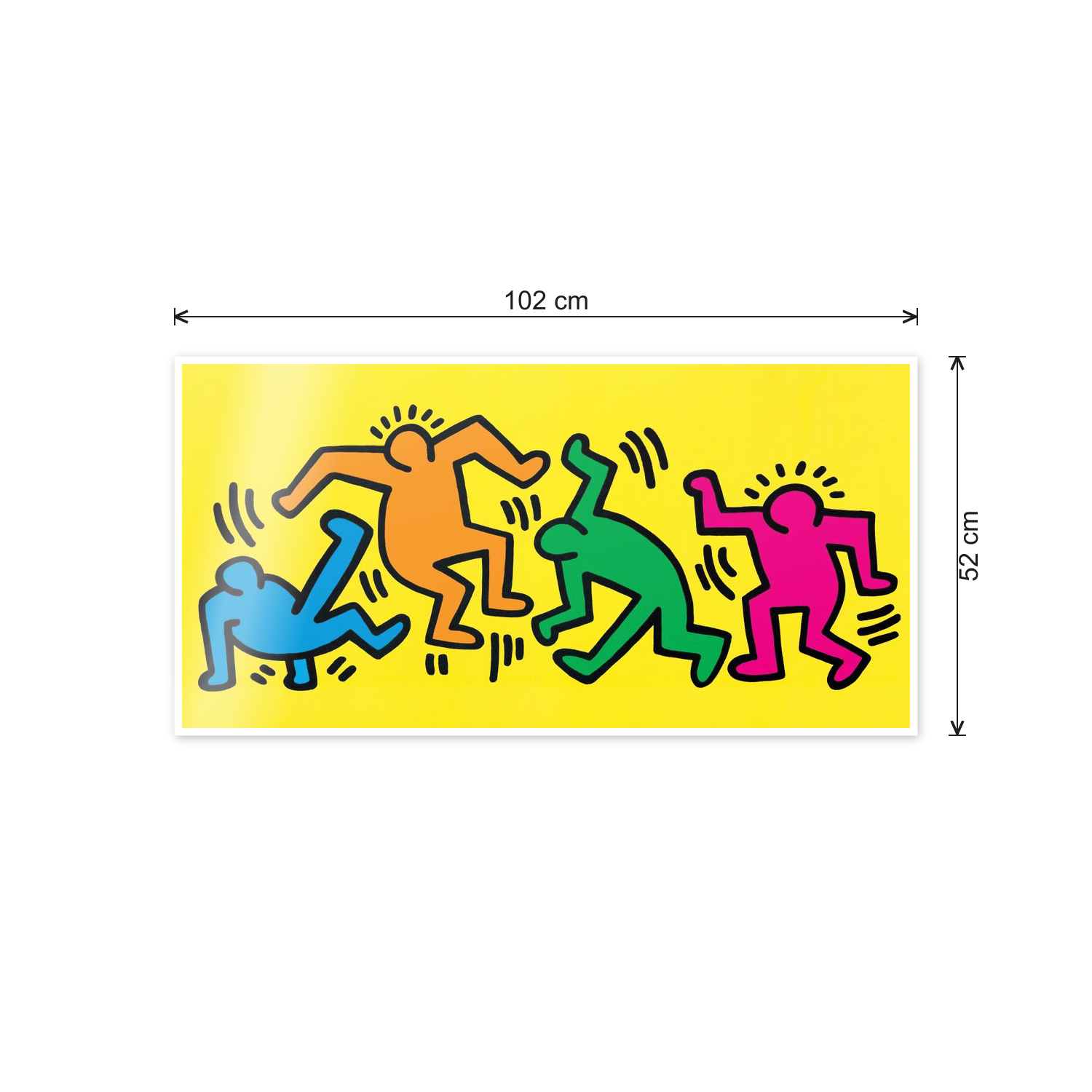 Homage to Haring cm 100x50 - misure