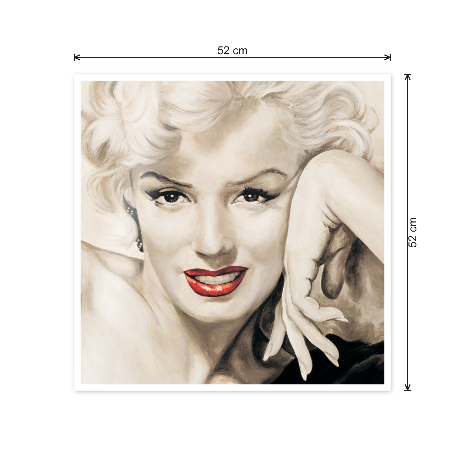 Homage to Marilyn cm 50x50 - misure
