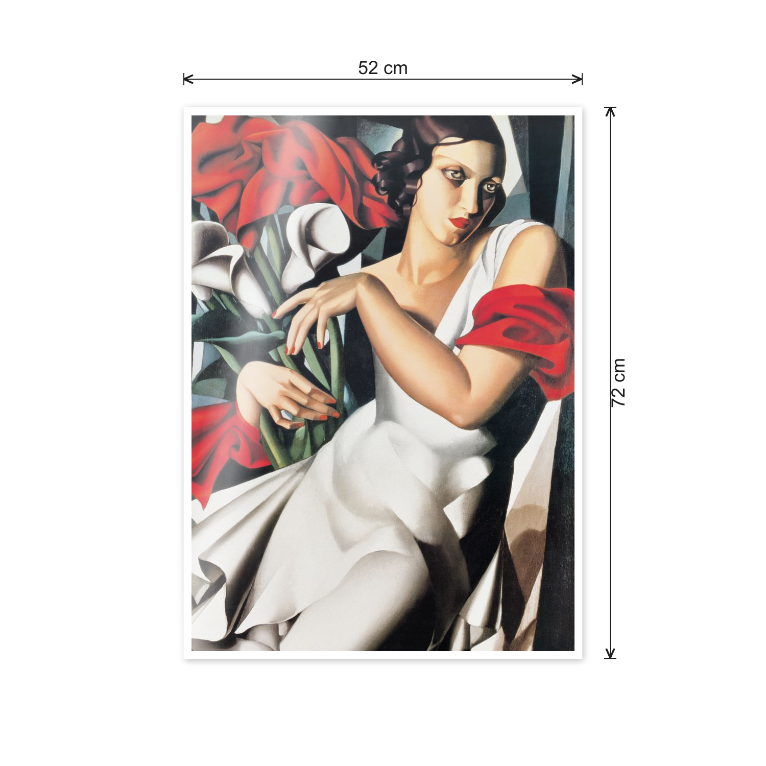 Homage to De Lempicka - Portrait de Ira cm 50x70 - misure