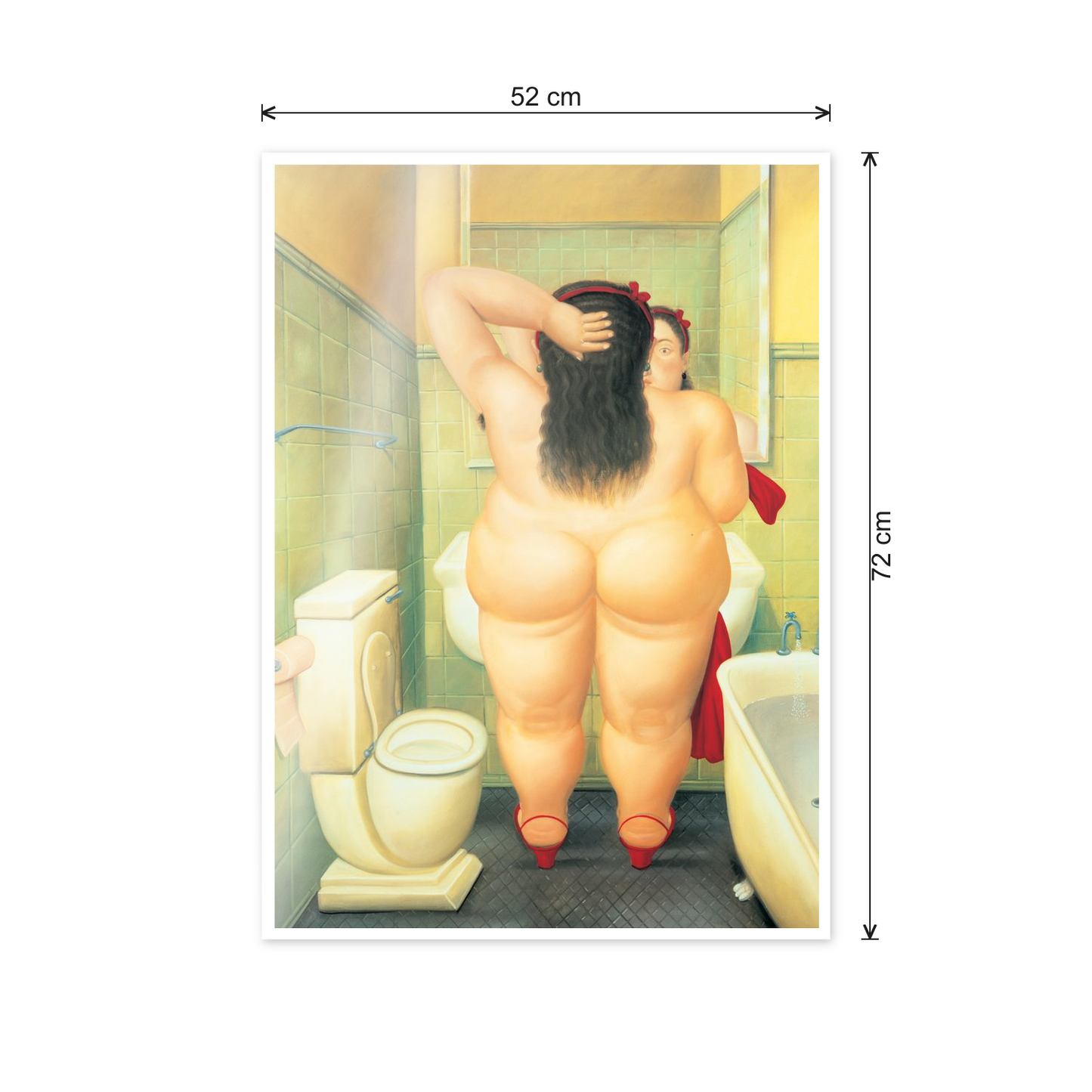 Homage to Botero - The Bath cm 50x70 - misure