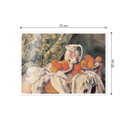Homage to Cézanne - Still life with fruits cm 70x50 - misure