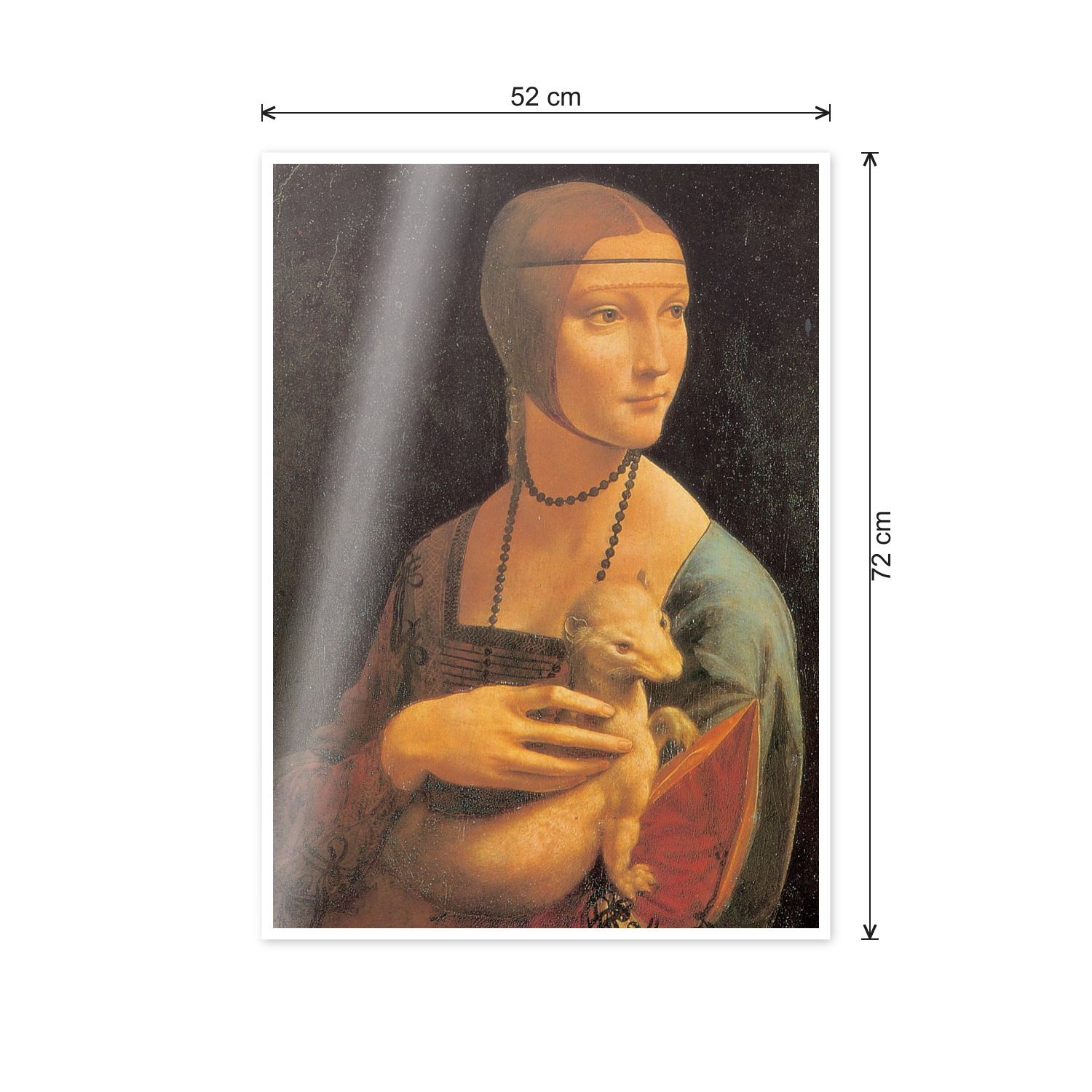 Homage to Leonardo - Lady with an Ermine cm 50x70 - misure