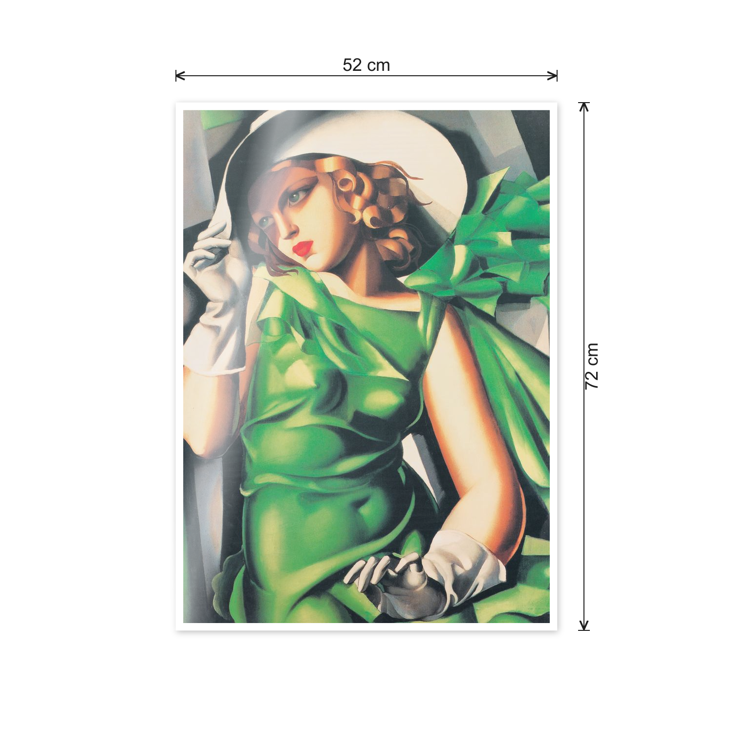 Homage to De Lempicka - Young Girl in the Wind cm 50x70 - misure