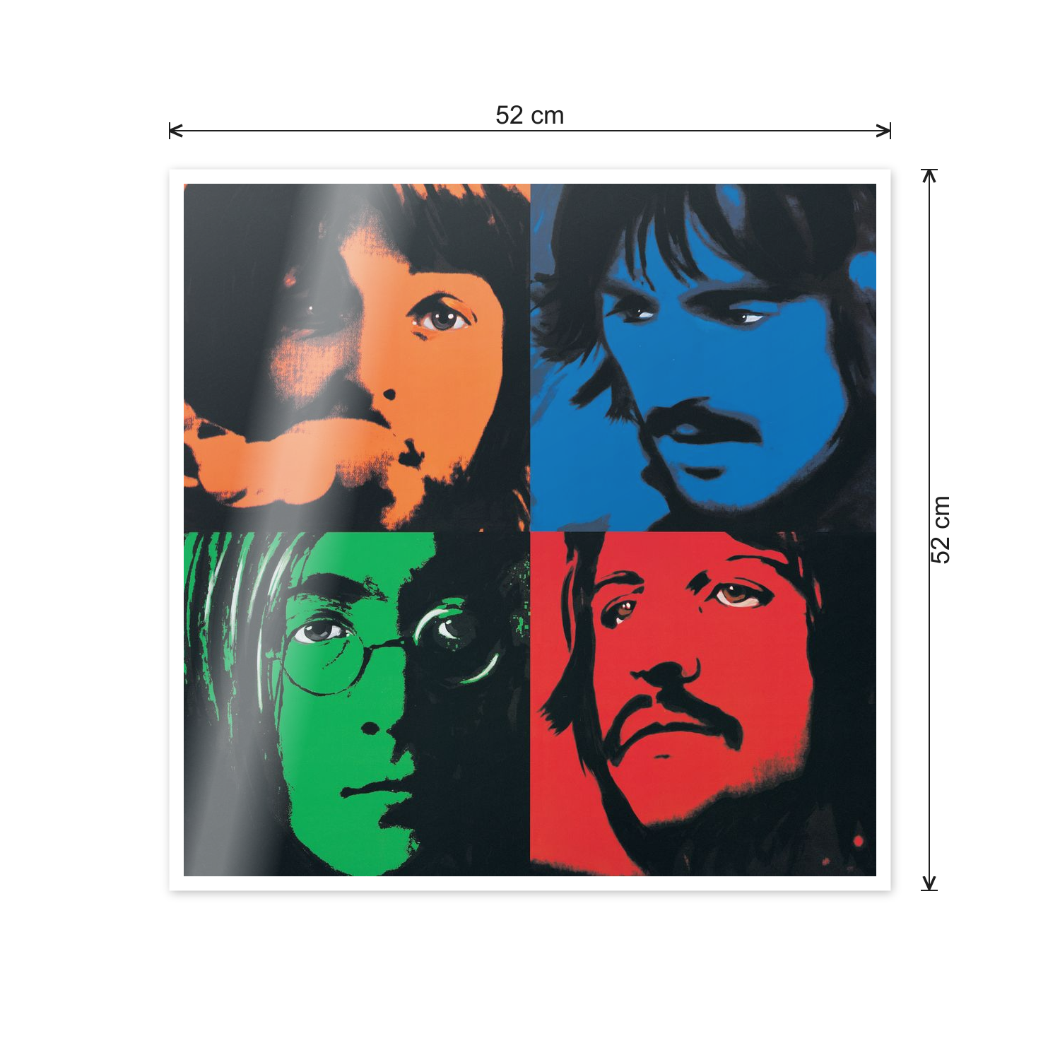 The Beatles cm 50x50 - misure