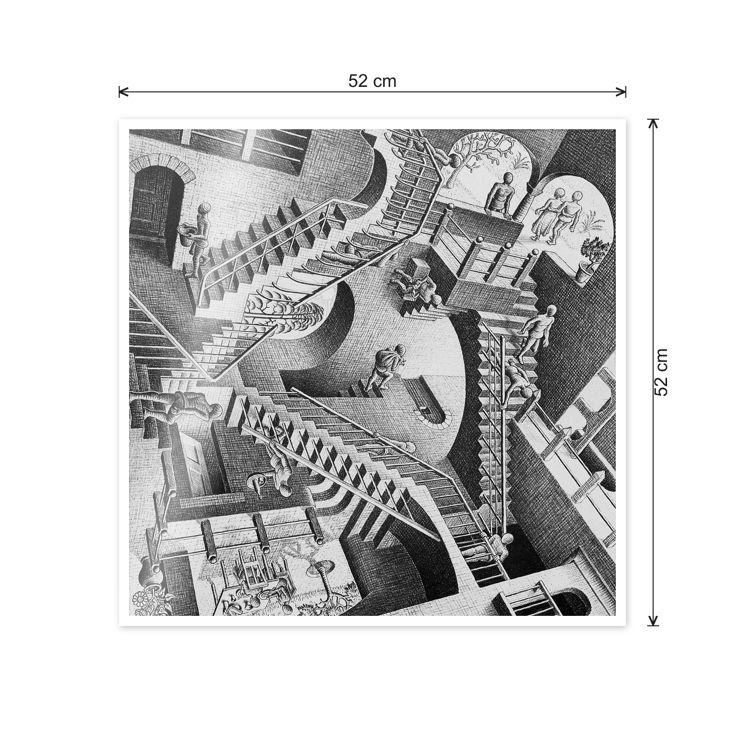 Homage to Escher - Relativity, 1953 cm 50x50 - misure