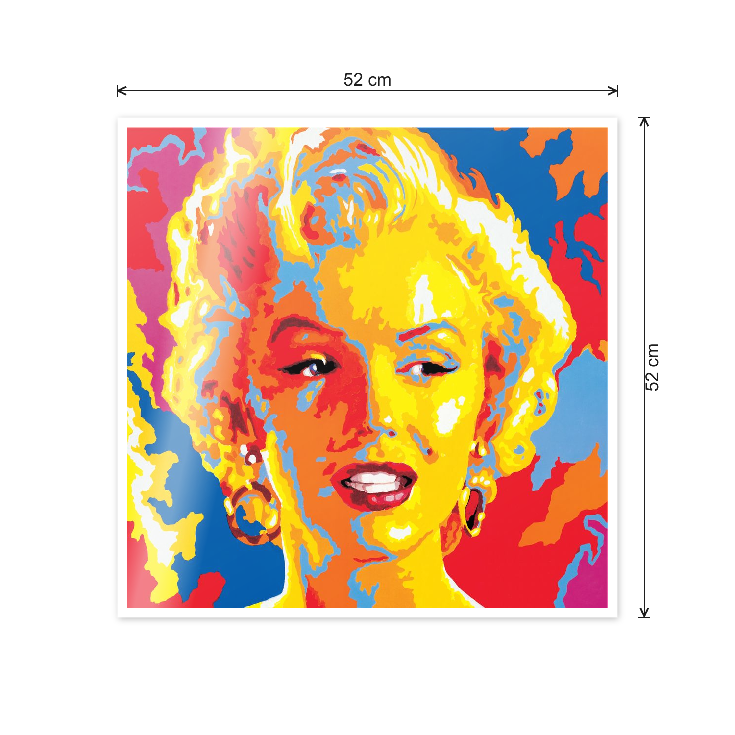 Homage to Marilyn Monroe cm 50x50 - misure