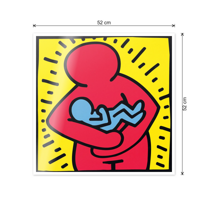 Homage to Haring - Untitled 1986 cm 50x50 - misure