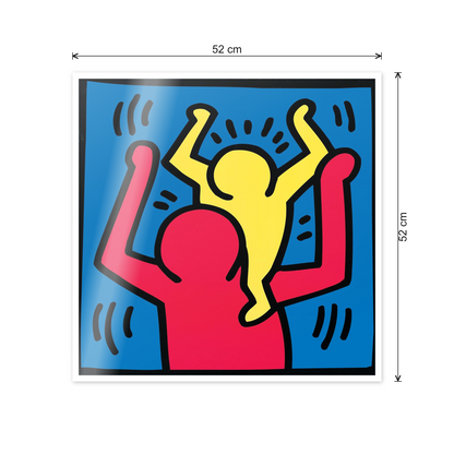 Homage to Haring - Untitled, 1987 cm 50x50 - misure
