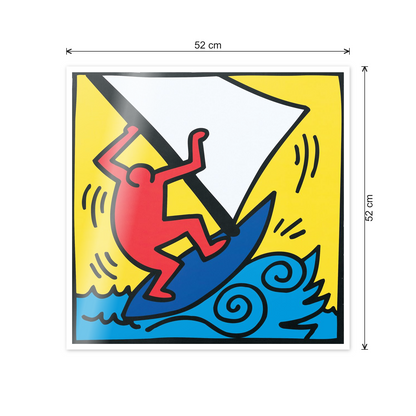 Homage to Haring - Untitled, 1987 cm 50x50 - misure