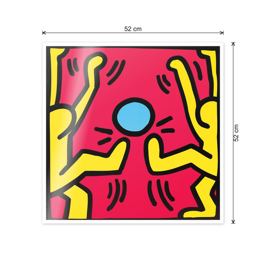 Homage to Haring - Untitled, 1988 cm 50x50 - misure