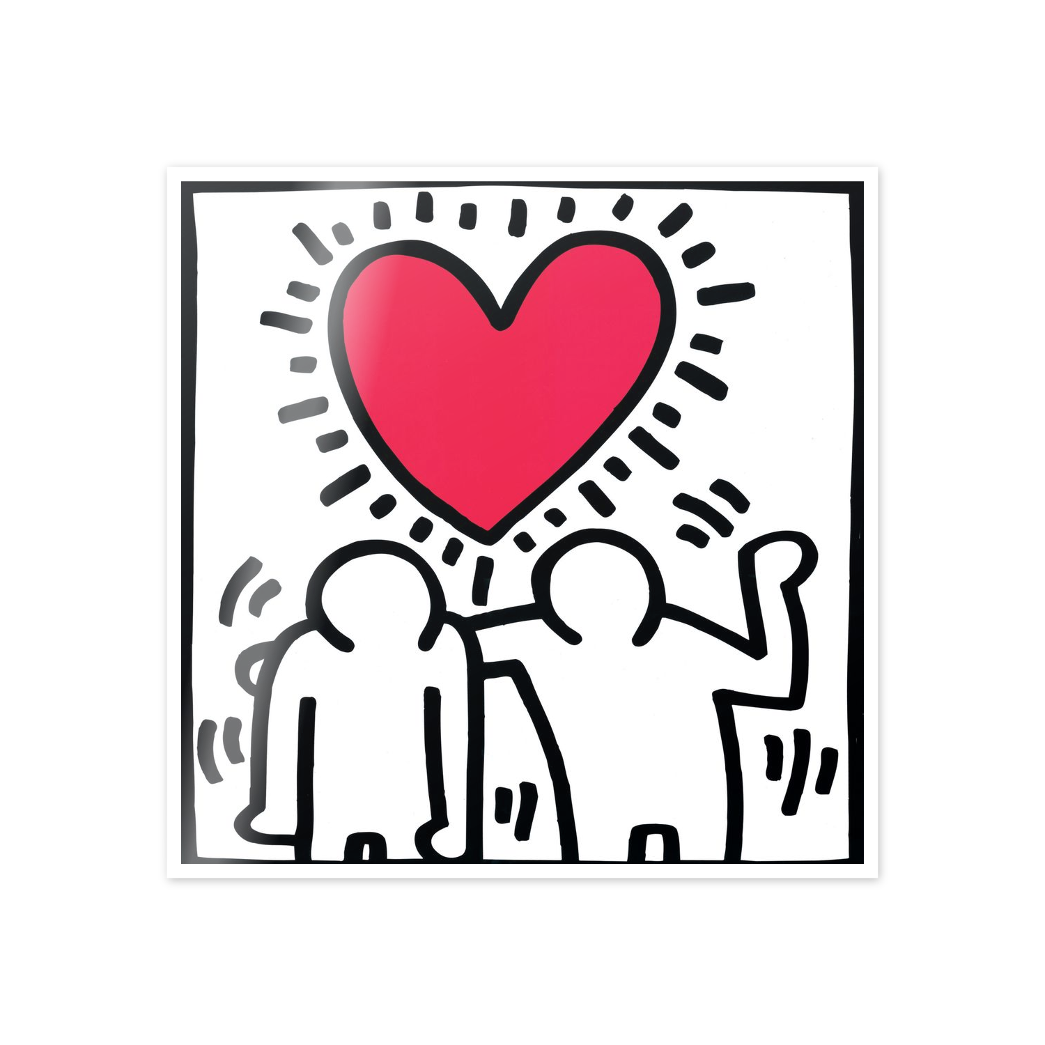 Homage to Haring - Untitled, Wedding Invitation cm 50x50