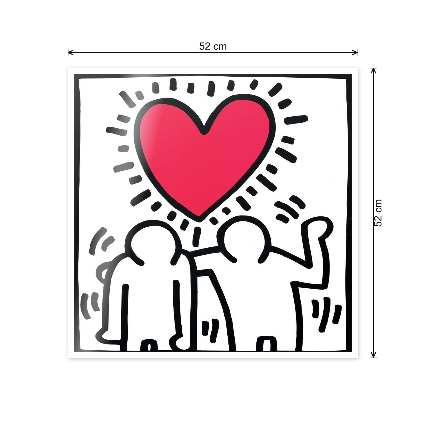 Homage to Haring - Untitled, Wedding Invitation cm 50x50 - misure