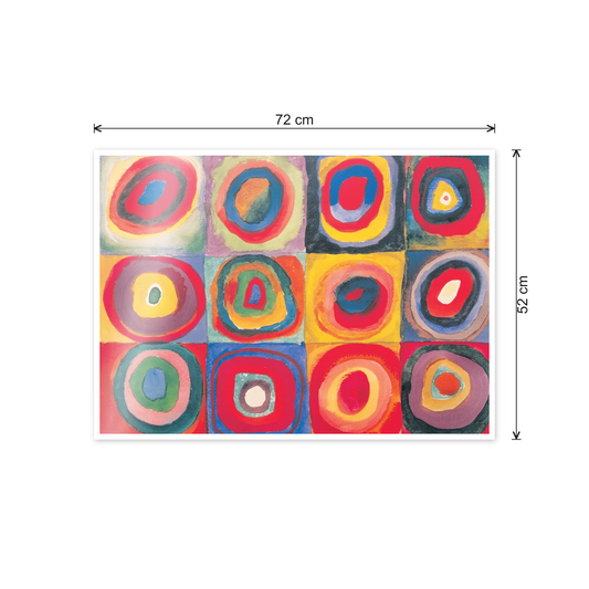 Homage to Kandinsky - Study of Color cm 70x50 - misure