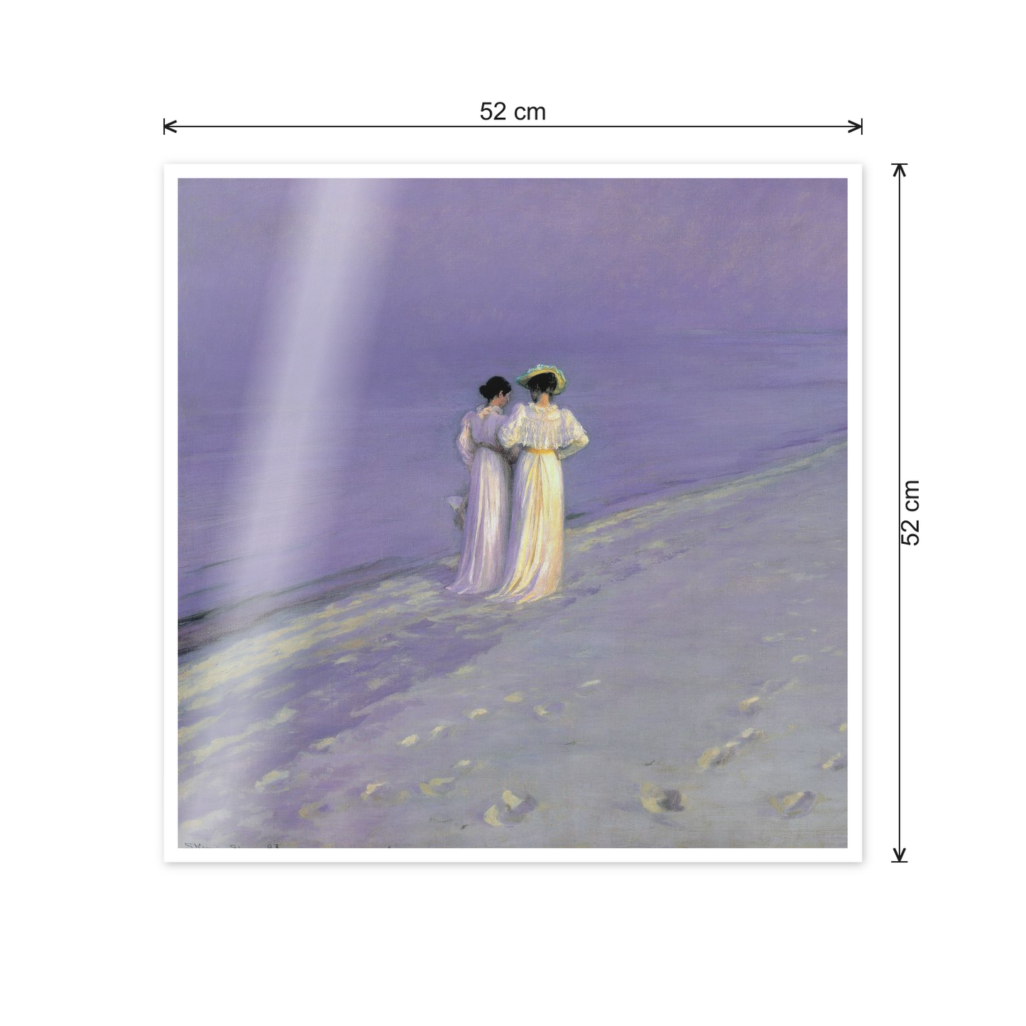 Homage to Kroyer - Summer Evening At Skagen cm 50x50 - misure