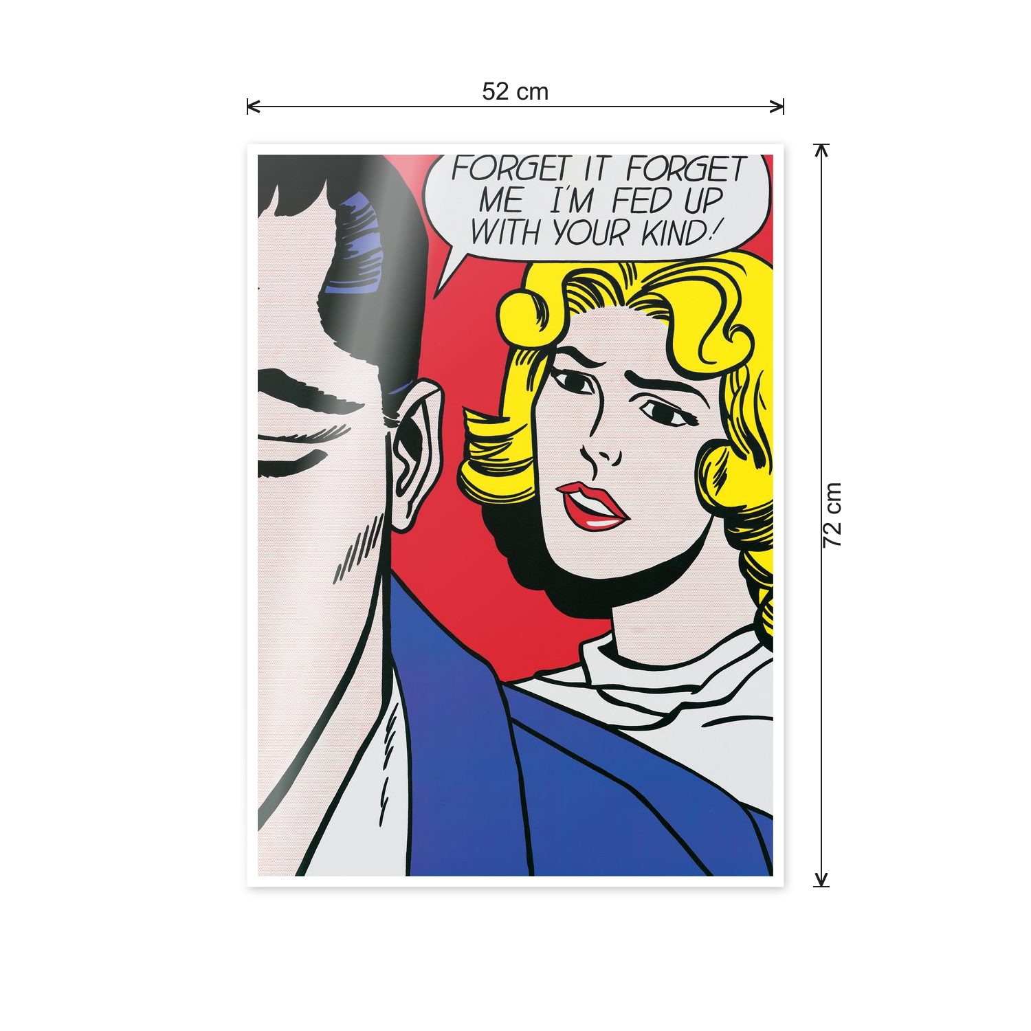 Homage to Lichtenstein - Forget It! Forget Me!, 1962 cm 50x70 - misure