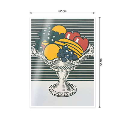 Homage to Lichtenstein - Still Life with Crystal Container, 1973 cm 50x70 - misure