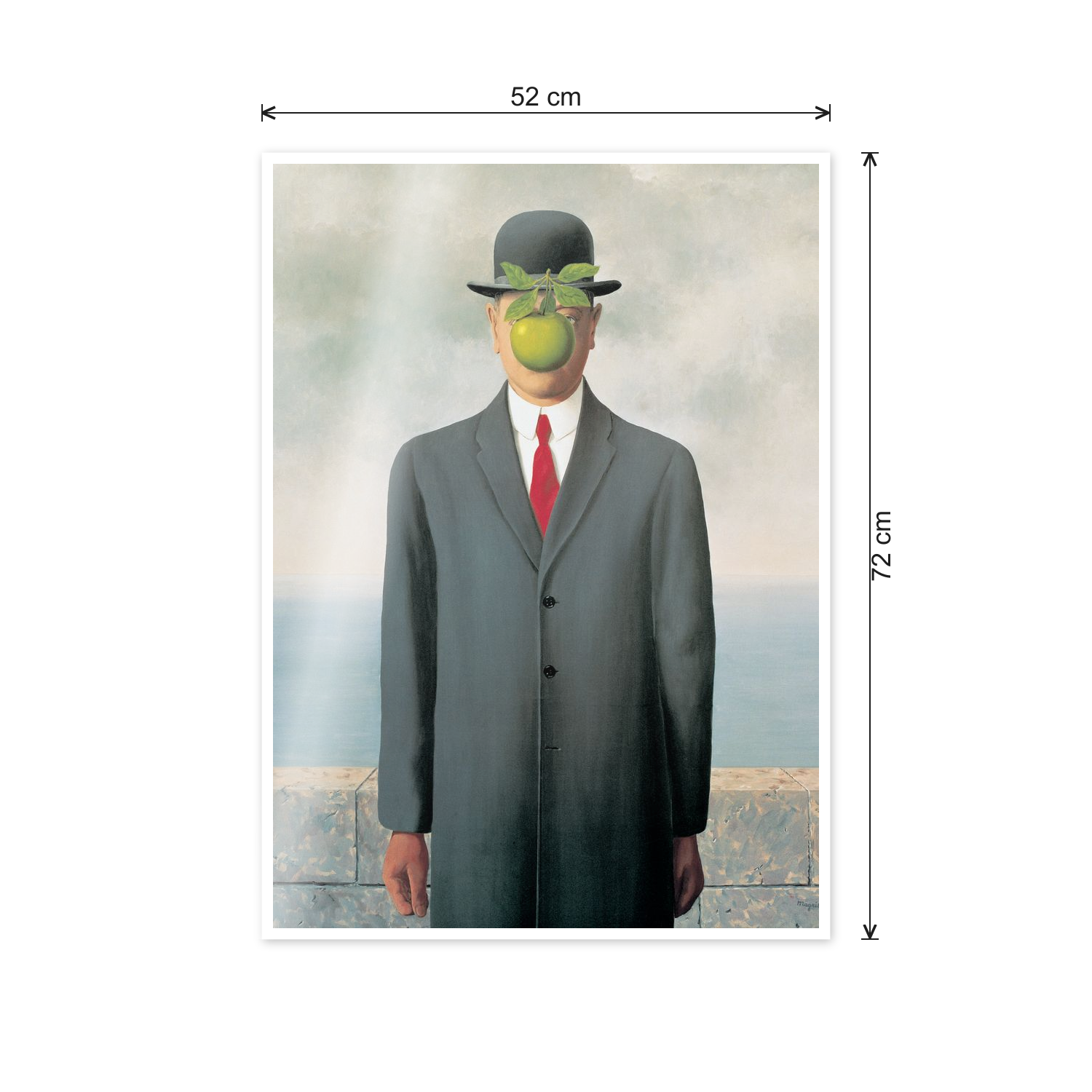 Homage to Magritte - Les Fils De l'Homme cm 50x70 - misure