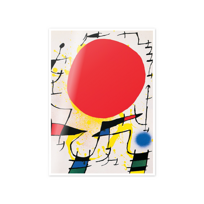 Homage to Mirò - Le Soleil Rouge cm 50x70
