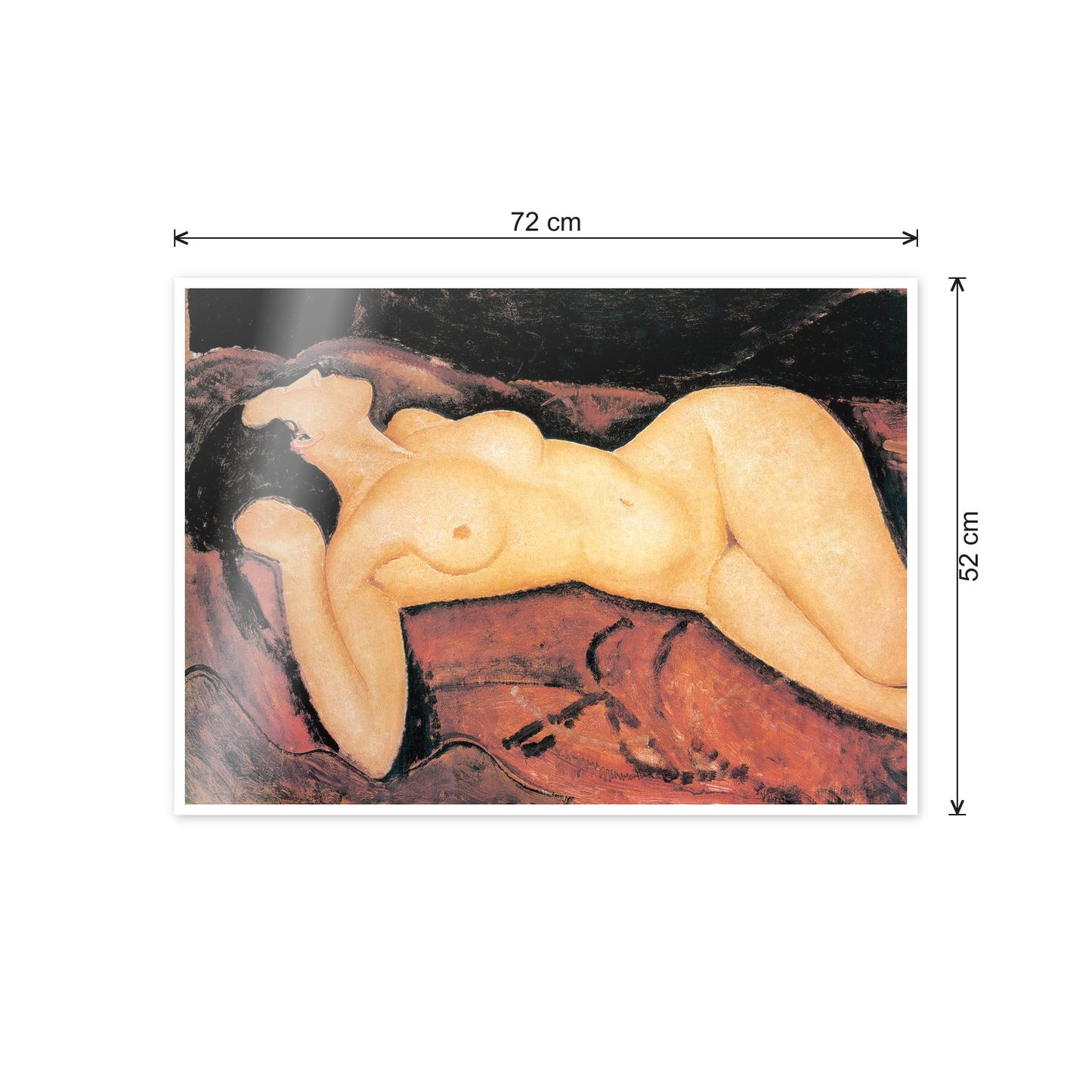 Homage to Modigliani - Big Nude cm 70x50 - misure