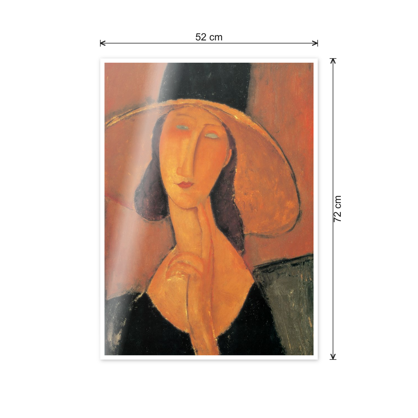 Homage to Modigliani - Jeanne Hebuterne cm 50x70 - misure