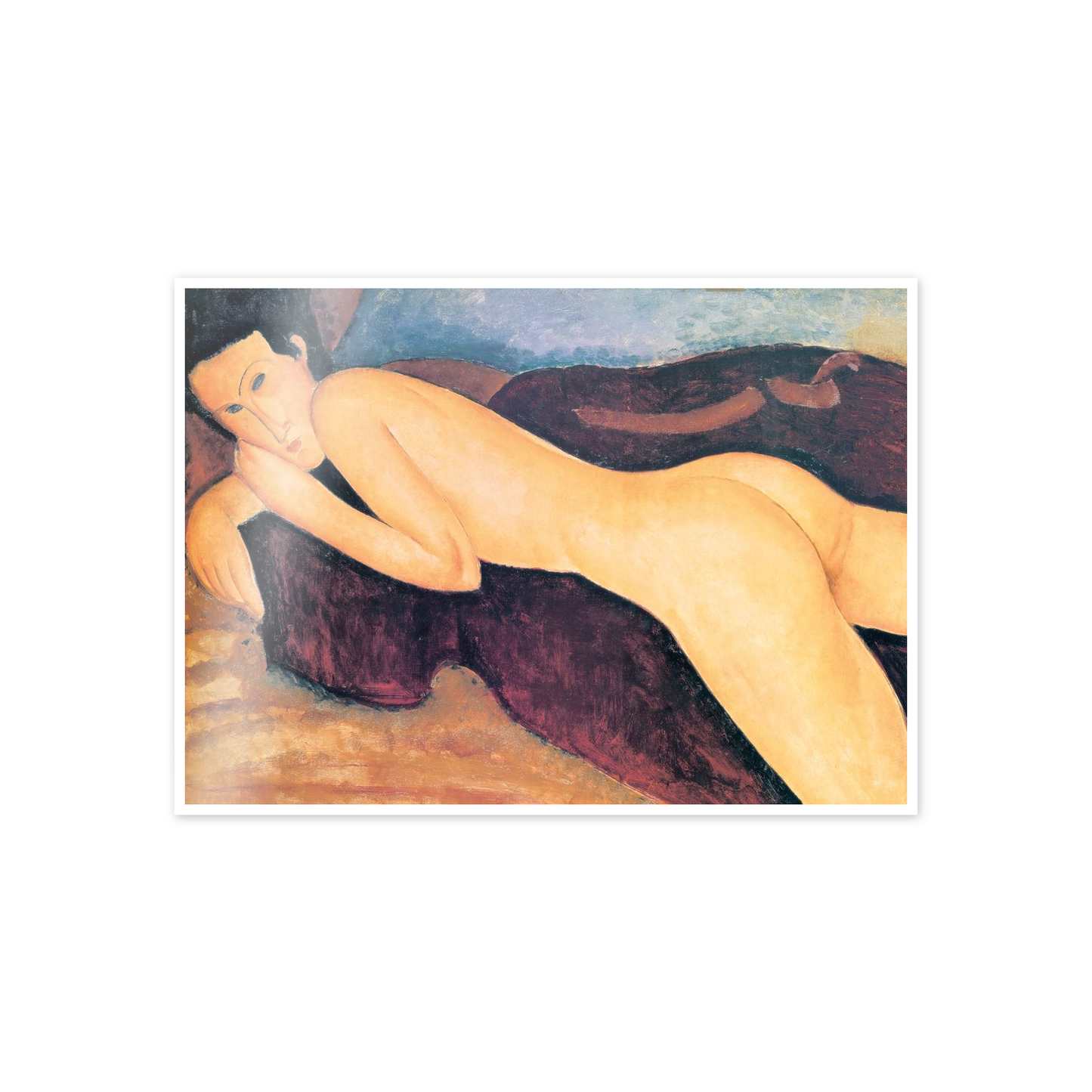 Homage to Modigliani - Reclining Nude From The Back cm 70x50